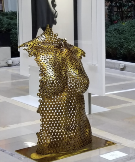 Sculpture buste - Gold Mademoiselle by Vyki